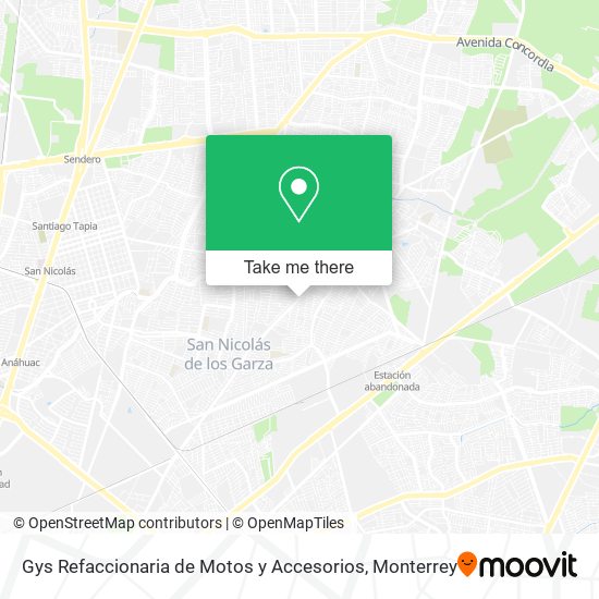 Mapa de Gys Refaccionaria de Motos y Accesorios