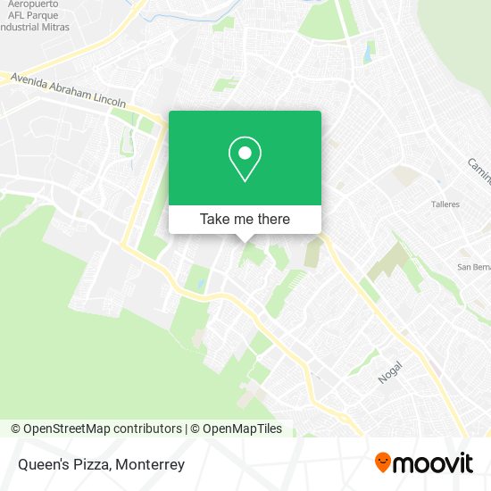 Queen's Pizza map