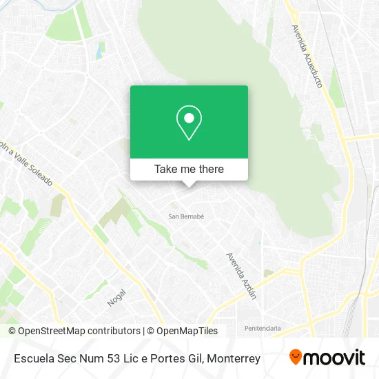 Escuela Sec Num 53 Lic e Portes Gil map