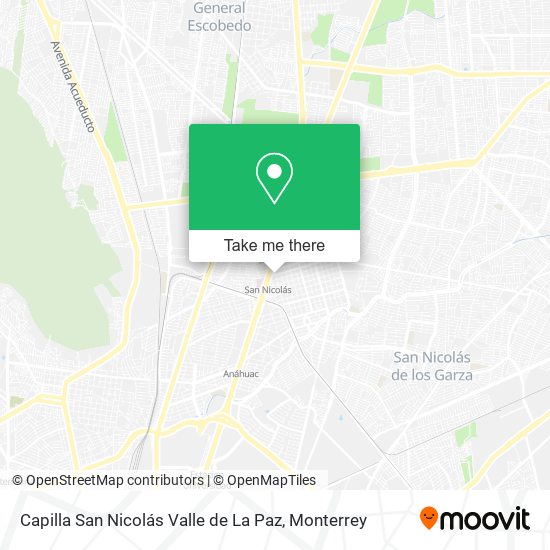 Capilla San Nicolás Valle de La Paz map