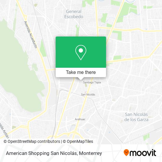 Mapa de American Shopping San Nicolás