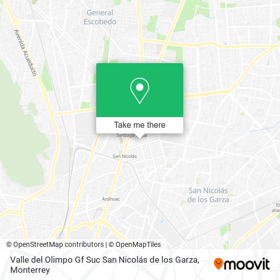 Valle del Olimpo Gf Suc San Nicolás de los Garza map