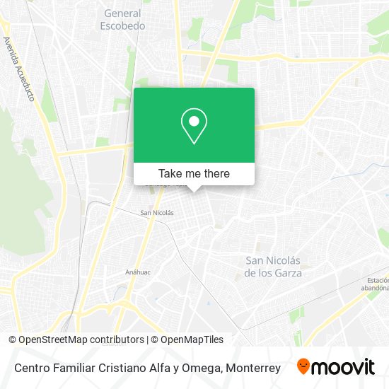 Mapa de Centro Familiar Cristiano Alfa y Omega