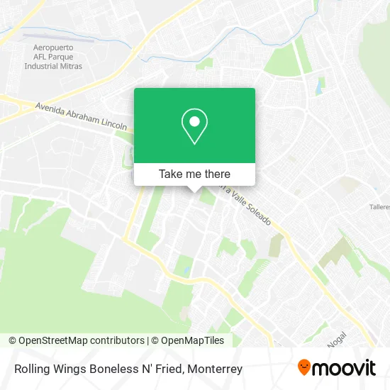 Mapa de Rolling Wings Boneless N' Fried