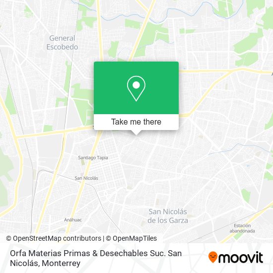 Orfa Materias Primas & Desechables Suc. San Nicolás map