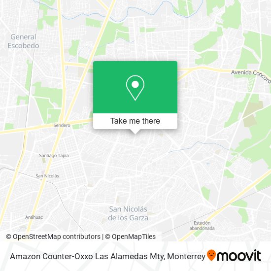 Mapa de Amazon Counter-Oxxo Las Alamedas Mty