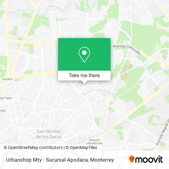 Urbanshop Mty - Sucursal Apodaca map