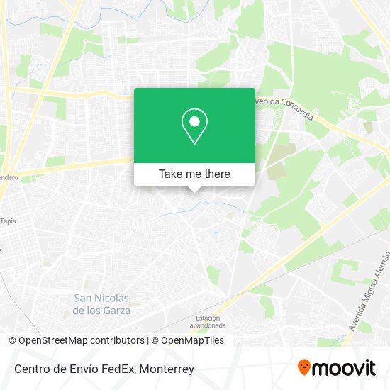 Centro de Envío FedEx map