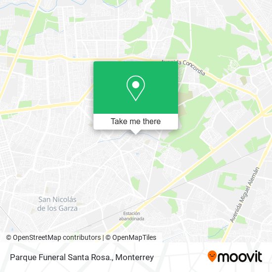 Parque Funeral Santa Rosa. map