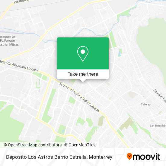 Mapa de Deposito Los Astros Barrio Estrella