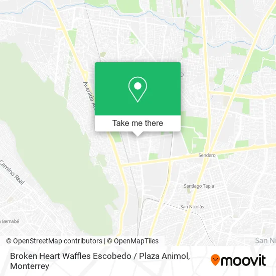 Broken Heart Waffles Escobedo / Plaza Animol map