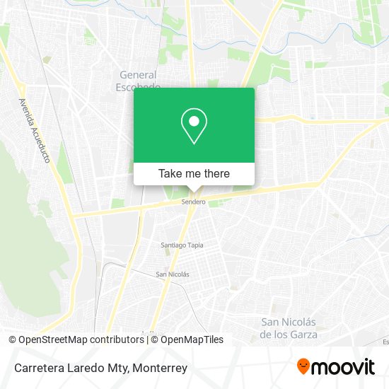 Carretera Laredo Mty map