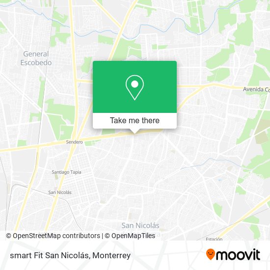 Mapa de smart Fit San Nicolás