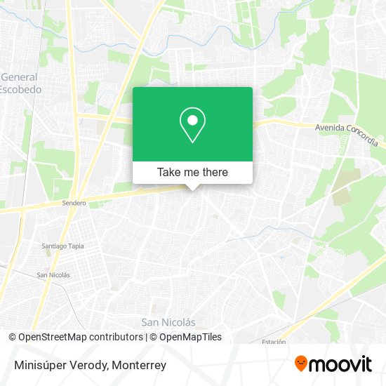 Minisúper Verody map