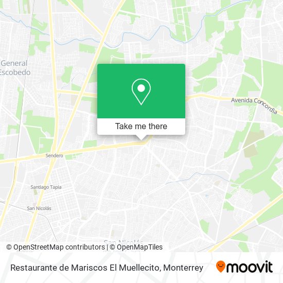 Mapa de Restaurante de Mariscos El Muellecito