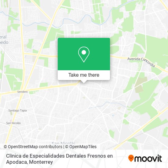 Clínica de Especialidades Dentales Fresnos en Apodaca map