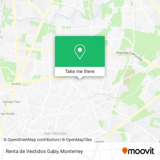 Mapa de Renta de Vestidos Gaby