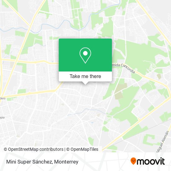 Mapa de Mini Super Sánchez