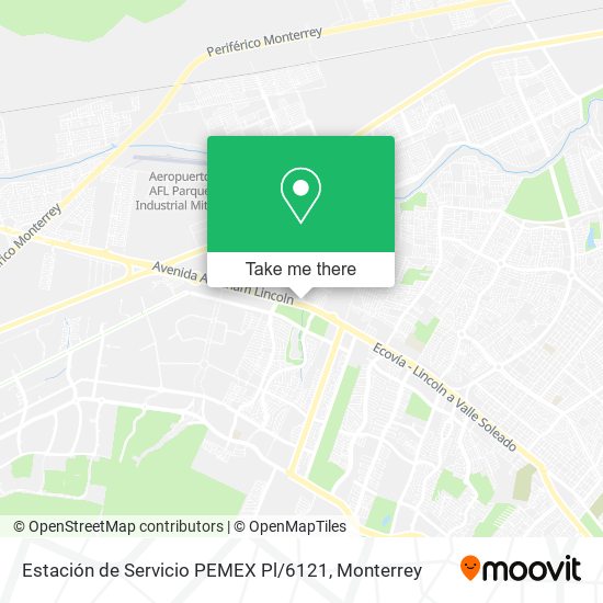 Mapa de Estación de Servicio PEMEX Pl / 6121