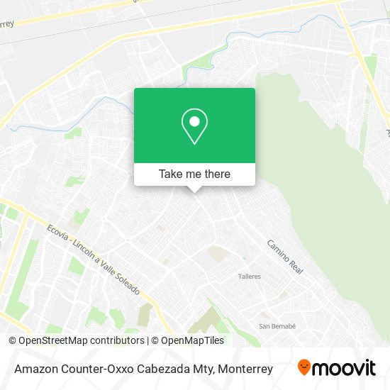 Amazon Counter-Oxxo Cabezada Mty map