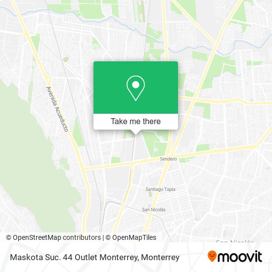 Mapa de Maskota Suc. 44 Outlet Monterrey