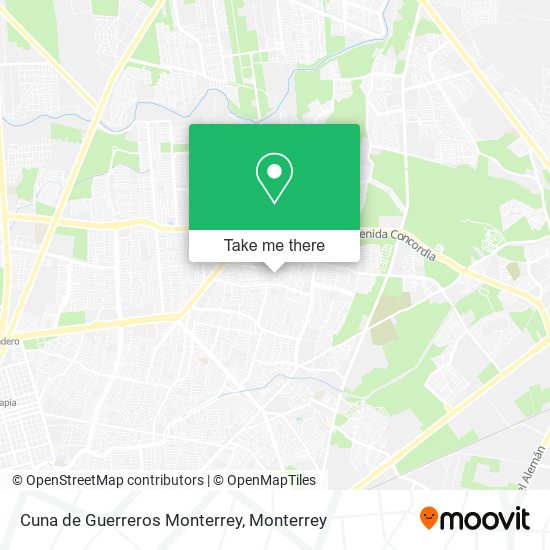 Cuna de Guerreros Monterrey map