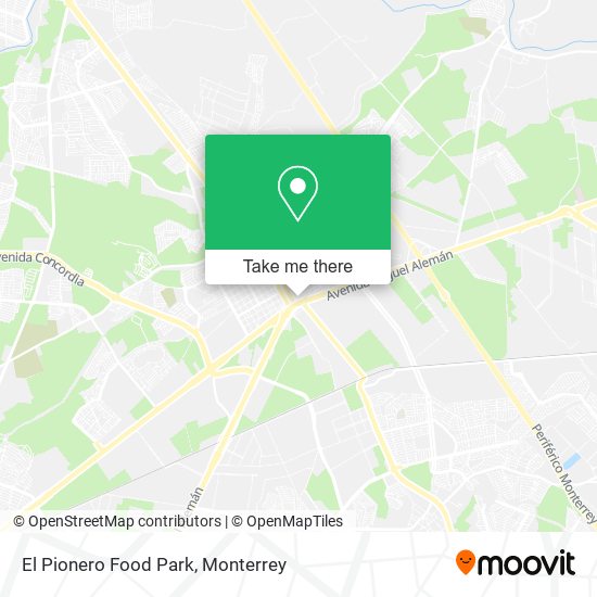 Mapa de El Pionero Food Park