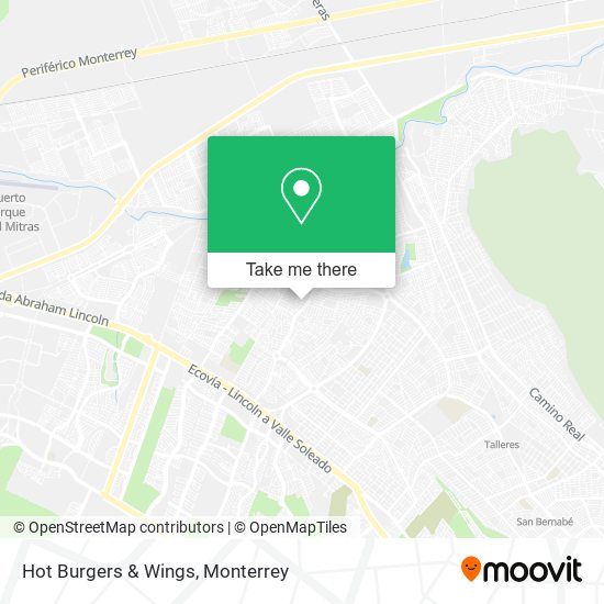Mapa de Hot Burgers & Wings