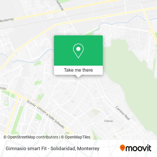 Mapa de Gimnasio smart Fit - Solidaridad