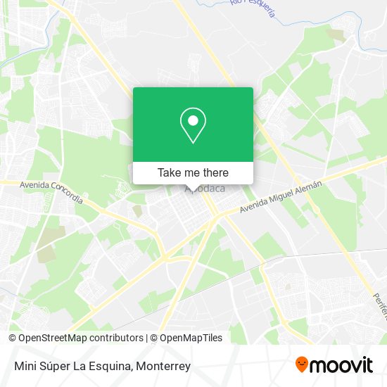 Mapa de Mini Súper La Esquina