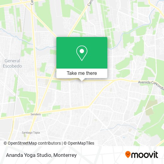 Mapa de Ananda Yoga Studio