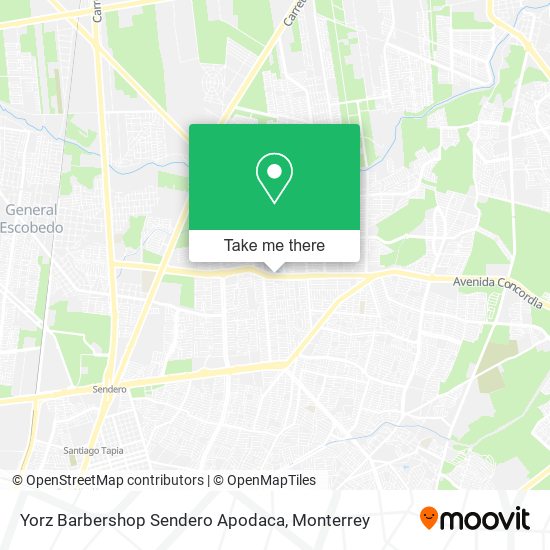 Yorz Barbershop Sendero Apodaca map