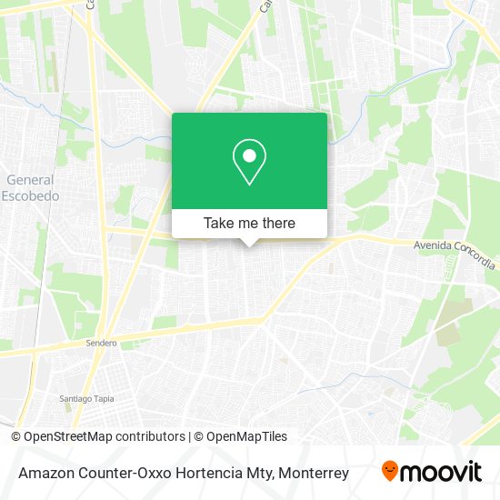Mapa de Amazon Counter-Oxxo Hortencia Mty