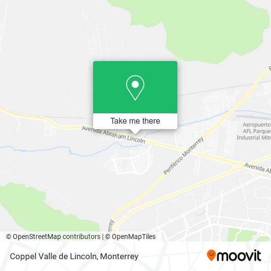 Coppel Valle de Lincoln map