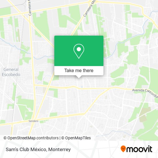 Mapa de Sam's Club México