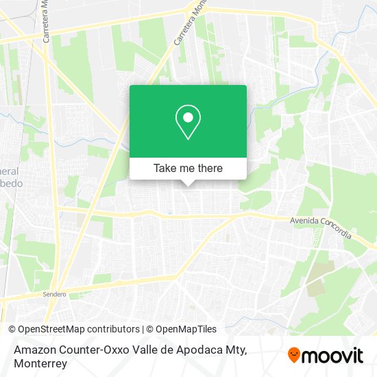 Amazon Counter-Oxxo Valle de Apodaca Mty map