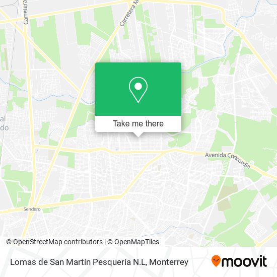 Lomas de San Martín Pesquería N.L map