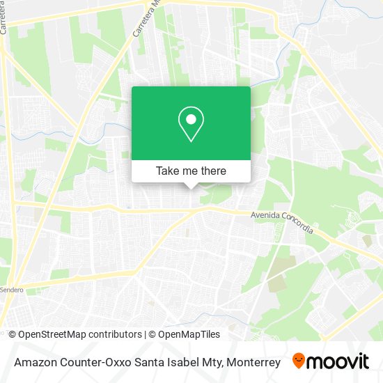 Mapa de Amazon Counter-Oxxo Santa Isabel Mty