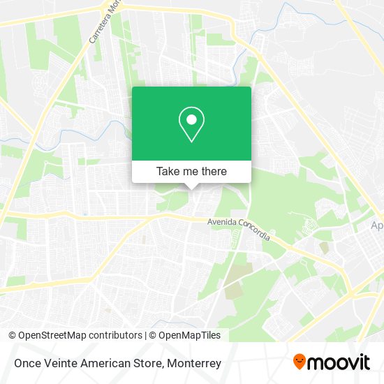 Mapa de Once Veinte American Store