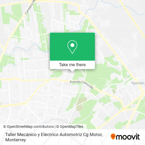 Mapa de Taller Mecánico y Eléctrico Automotriz Cg Motor
