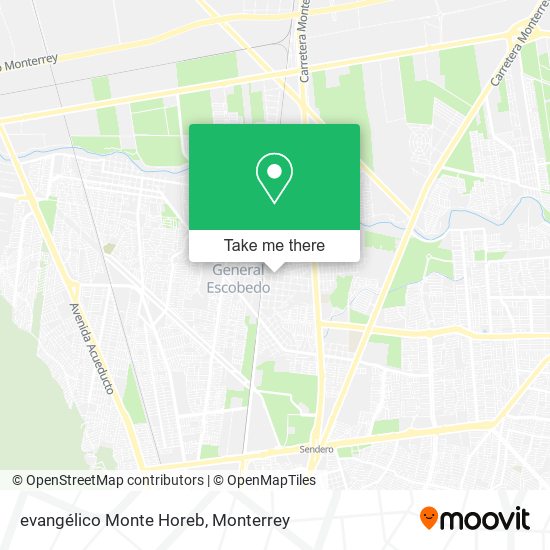 Mapa de evangélico Monte Horeb