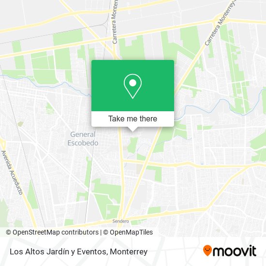 Mapa de Los Altos Jardín y Eventos