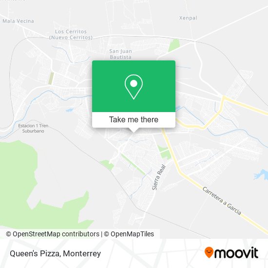 Queen's Pizza map