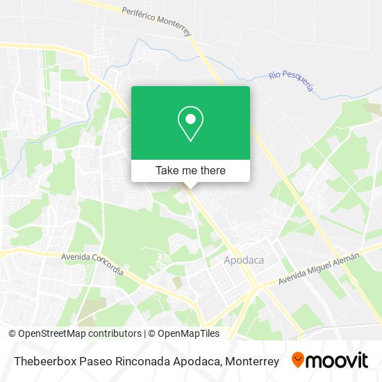 Mapa de Thebeerbox Paseo Rinconada Apodaca