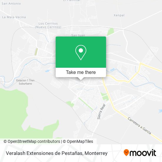 Veralash Extensiones de Pestañas map