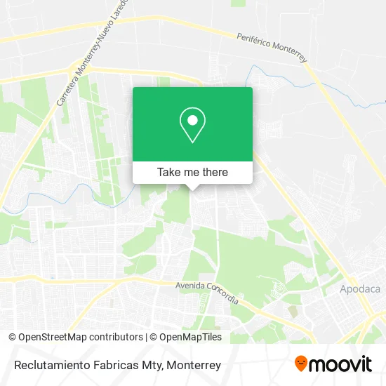Reclutamiento Fabricas Mty map
