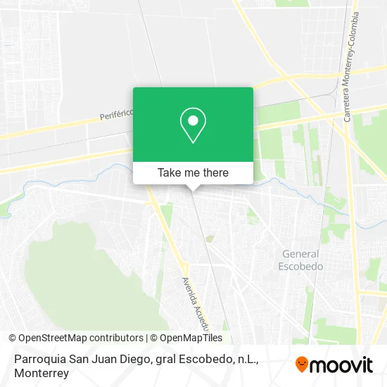 Mapa de Parroquia San Juan Diego, gral Escobedo, n.L.