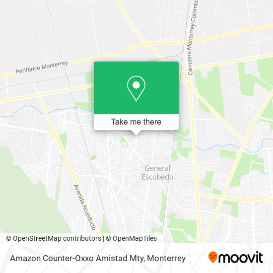 Mapa de Amazon Counter-Oxxo Amistad Mty