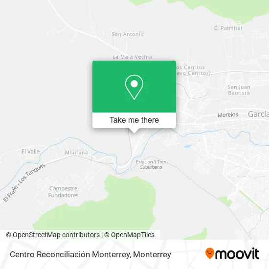 Mapa de Centro Reconciliación Monterrey