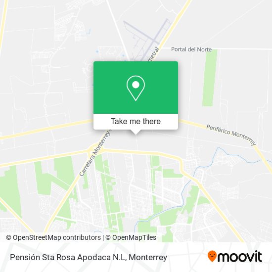 Mapa de Pensión Sta Rosa Apodaca N.L